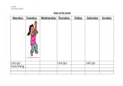 English worksheet: Days of the week