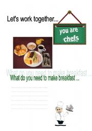 English Worksheet: chefs game
