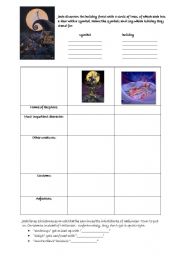 English Worksheet: The Nightmare before Christmas