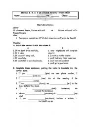 English Worksheet: First Conditional