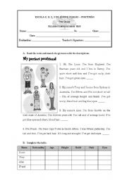 English Worksheet: Reading comprehension test