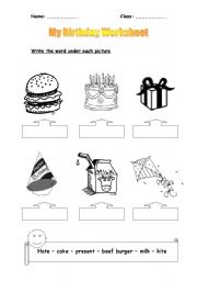 English Worksheet: My Birthday worksheet