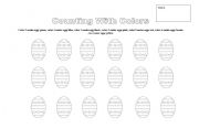 English Worksheet: Easter egg counting