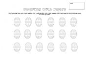 English worksheet: Easter egg counting