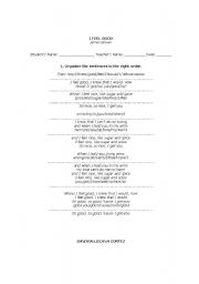 English Worksheet: song: I feel good!!