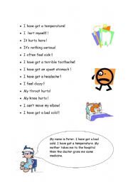 English Worksheet: Daily Language about health