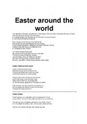 English Worksheet: Easter around the world