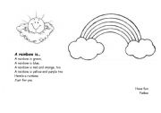 English Worksheet: rainbow song