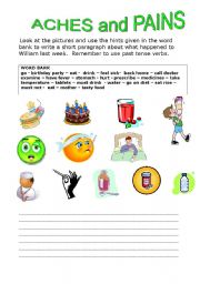 English Worksheet: Aches and pains