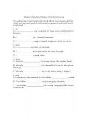 English Worksheet: Present perfect and present perfect continuous practice
