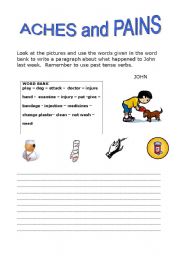 English Worksheet: Aches and pains (2)