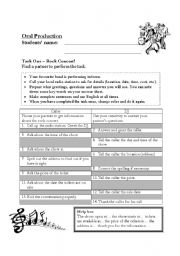 English Worksheet: Music