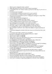 English Worksheet: Immigration