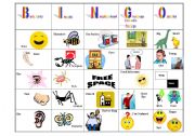 English Worksheet: Vocabulary Bingo