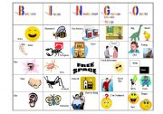 English worksheet: Vocabulary Bingo