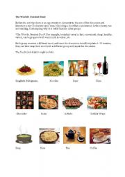 English Worksheet: Worlds Greatest Food