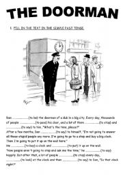 English Worksheet: SIMPLE PAST STORY GAP FILL (PART 11)