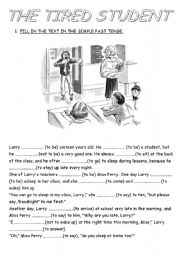 English Worksheet: SIMPLE PAST STORY GAP FILL (PART 12)