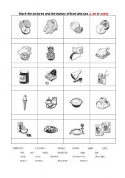 English Worksheet: a/an or some
