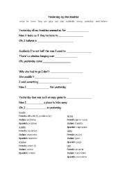 English Worksheet: Yesterday by the Beatles