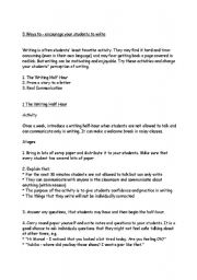 English Worksheet: writing