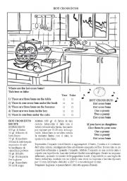 English Worksheet: hot cross buns