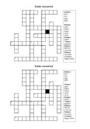 English Worksheet: easter  crossword