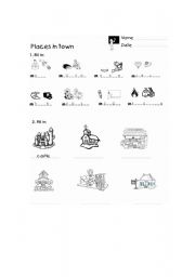 English worksheet: Places in town