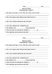 English worksheet: Secret Garden CH2