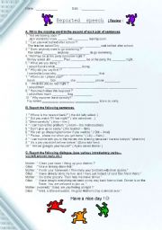 English Worksheet: Reported Speech