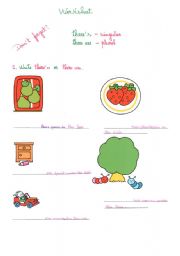 English worksheet: singular and plural