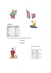 Grammar Worksheet - Verb TO BE