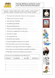 English Worksheet: JOBS