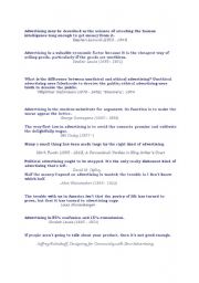 English Worksheet: Advertising