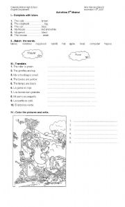 English Worksheet: is/are