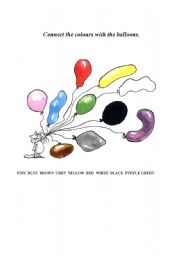 English worksheet: Colour balloons