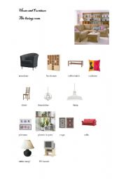 English worksheet: Furniture: The Living Room