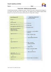 English Worksheet: Phone call arranging an appointment