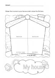 English Worksheet: My House