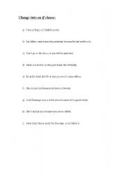 English Worksheet: If clauses