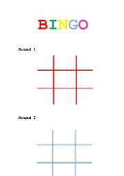 English Worksheet: Blank Bingo worksheet