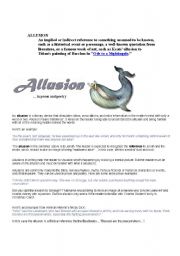 English Worksheet: Allusions