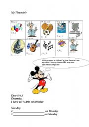 English Worksheet: School Subjects