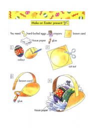 English Worksheet: Make easter present