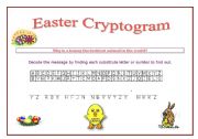 English worksheet: Easter Cryptogram