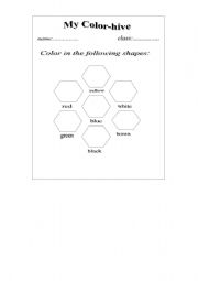 English worksheet: colors