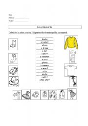 English Worksheet: clothes