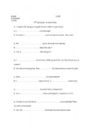 English Worksheet: present perfect