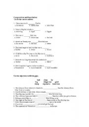 English Worksheet: comparative superlative