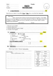 English Worksheet: language test